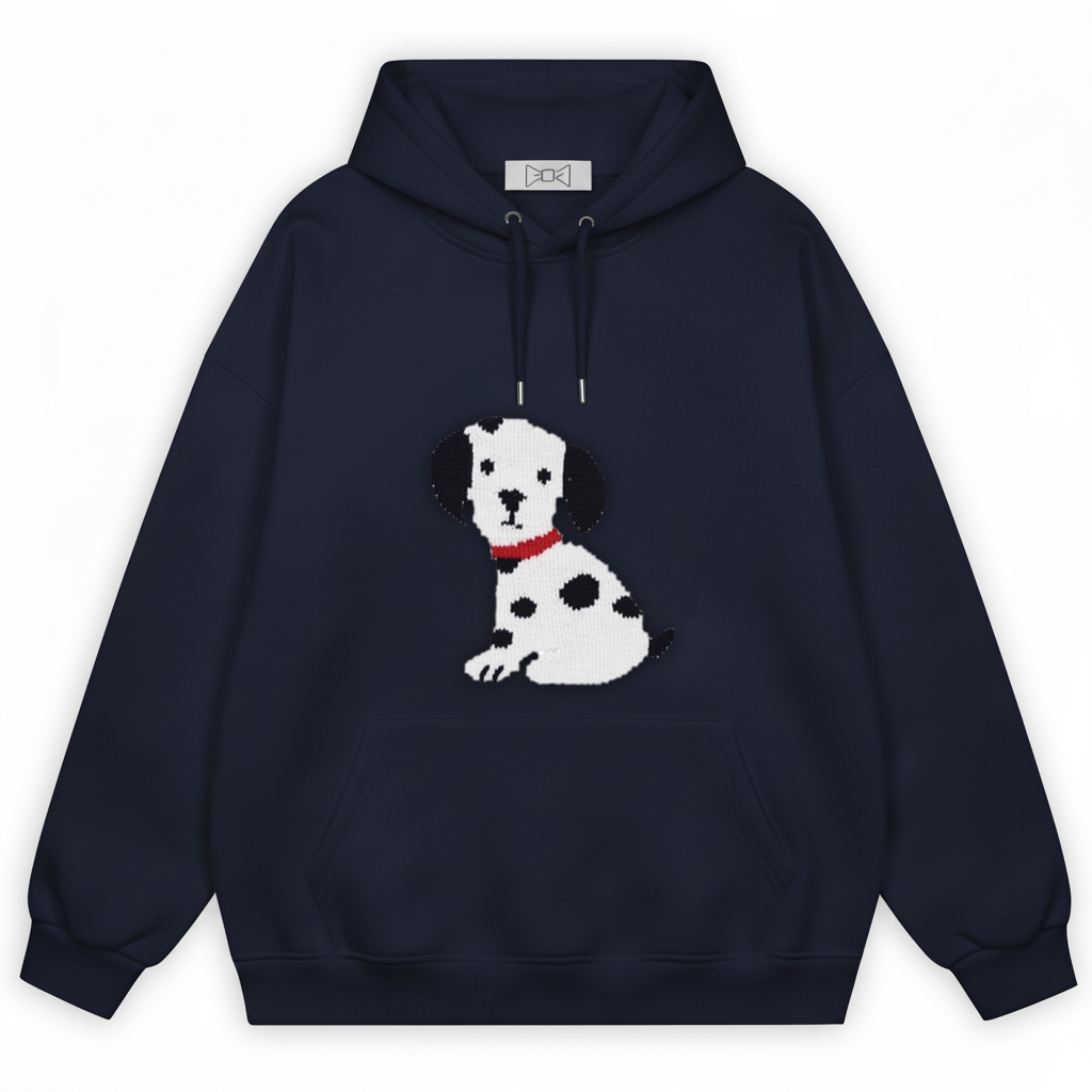 Red Collar Dalmatian Puppy Hoodie H1042