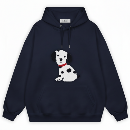 Red Collar Dalmatian Puppy Hoodie H1042