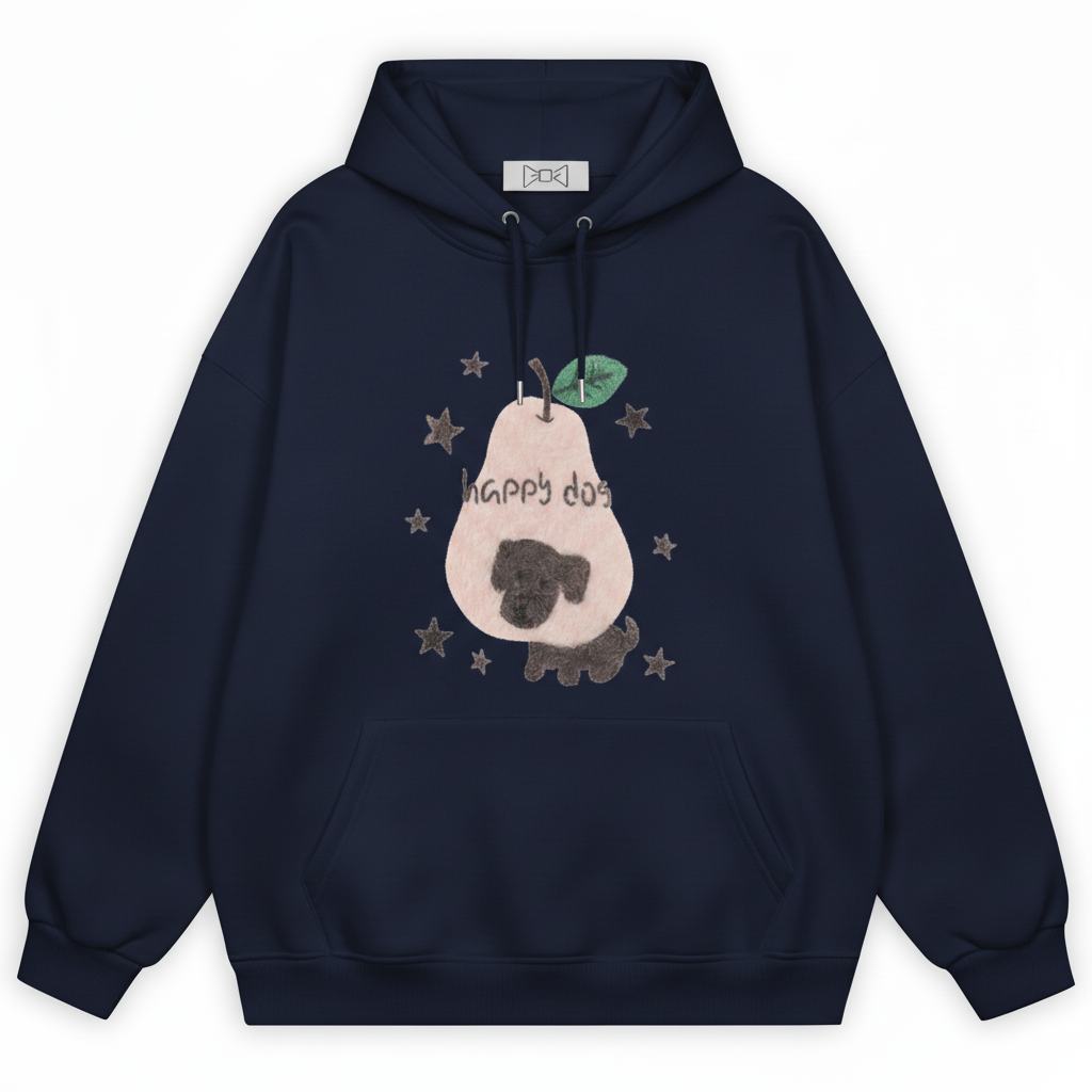 Happy Dog Pear Star Hoodie H1057