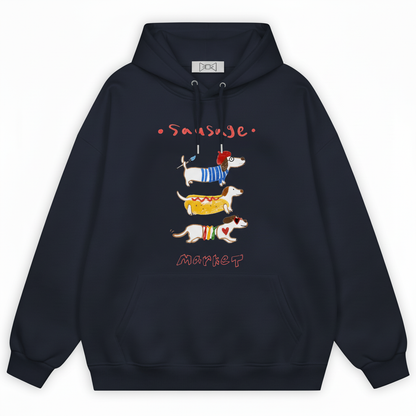 Sausage Market Dachshund Trio Funny Hoodie H1076