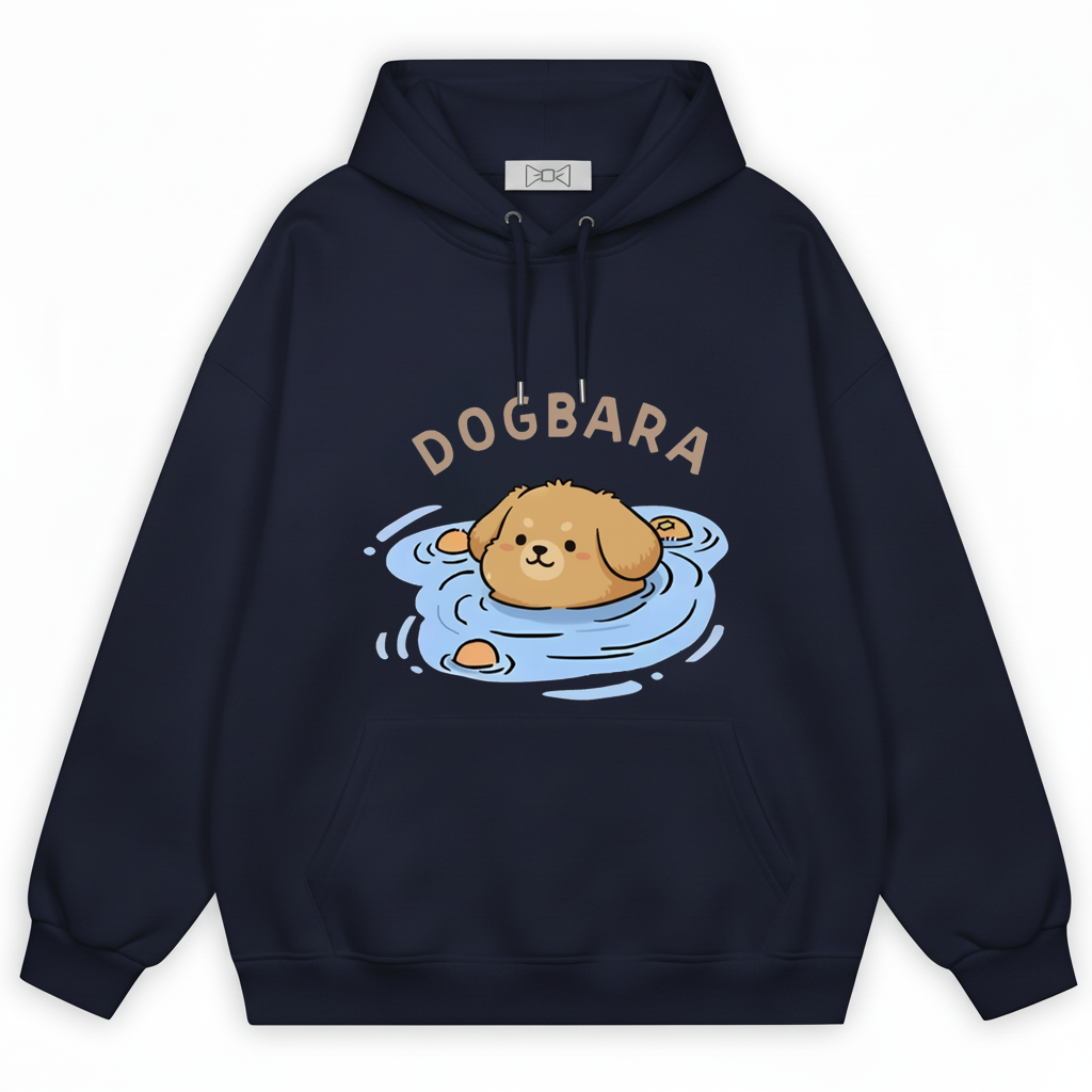 Dogbara Cute Puppy Soaking Bath Graphic Hoodie H1086