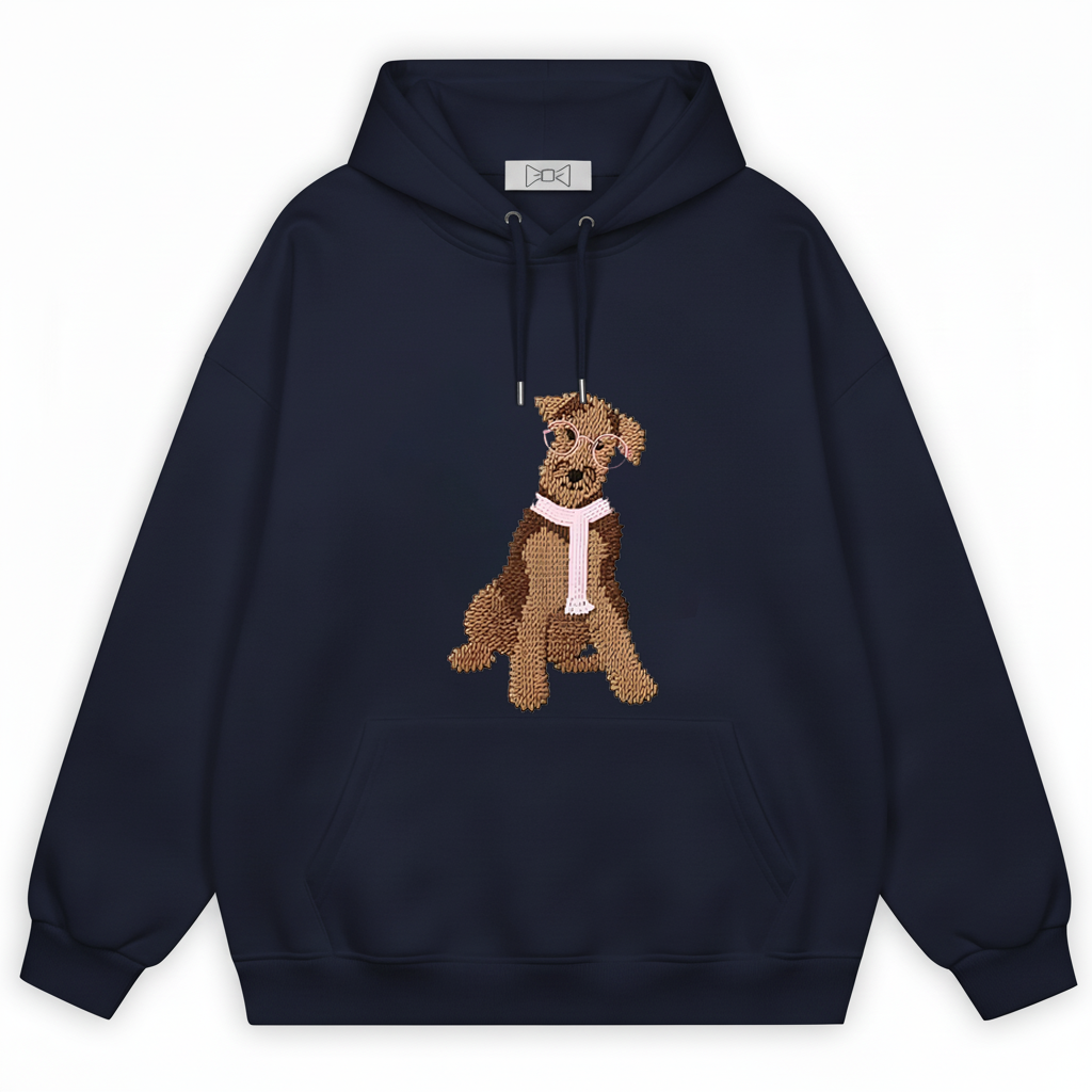Glasses Scarf Puppy  Hoodie H1046