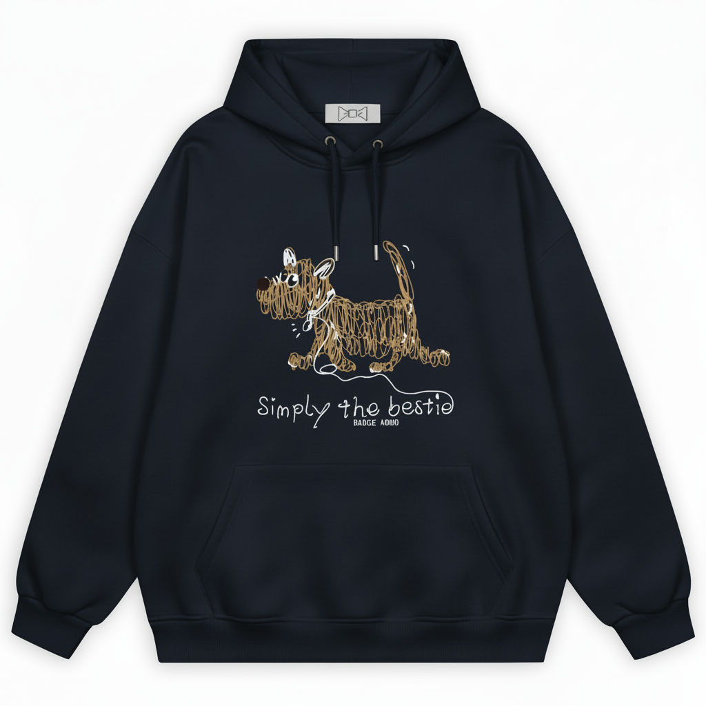 Simply Bestie Scottie Dog Hoodie H1015