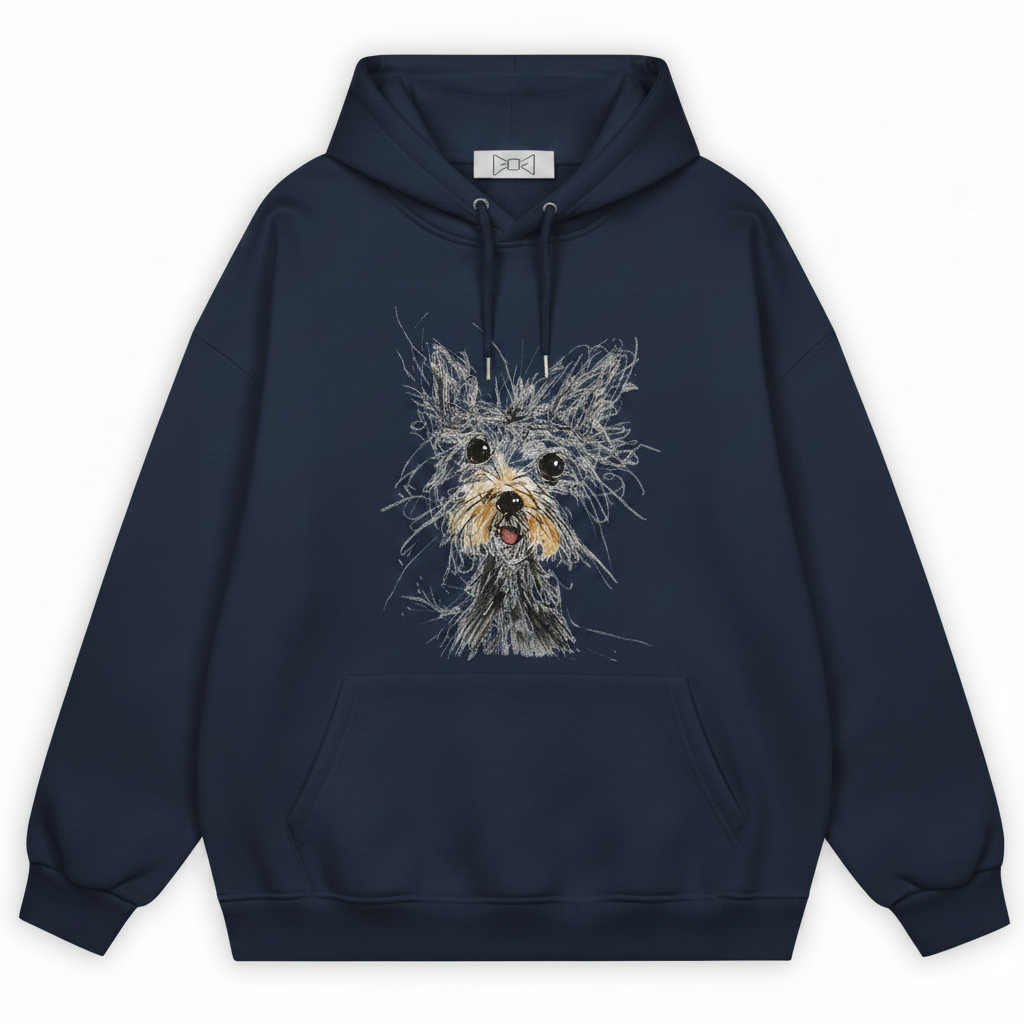 Sketch Portrait Schnauzer Graphic Hoodie H1113