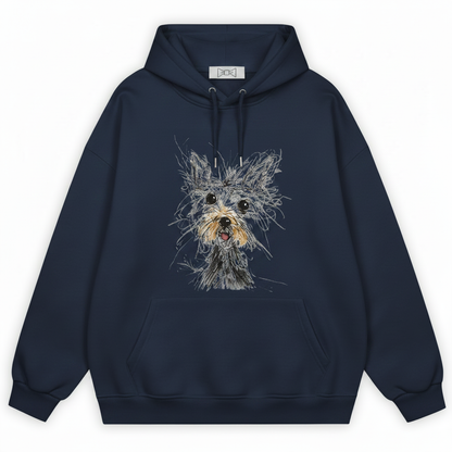 Sketch Portrait Schnauzer Graphic Hoodie H1113