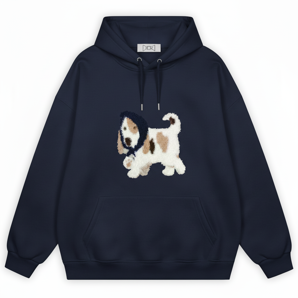 Fluffy Shih Tzu Walking Bandana Hoodie H1072