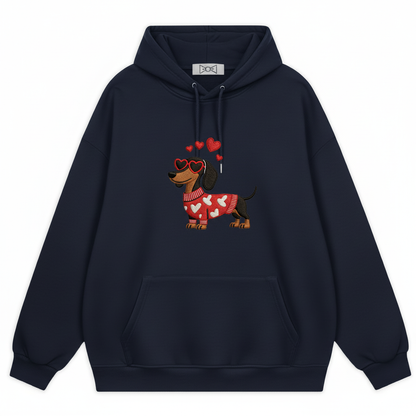 Dachshund Heart Sweater Hoodie H2000