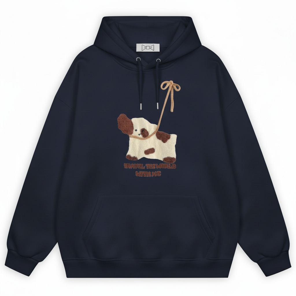 Travel The World Puppy Hoodie H1064
