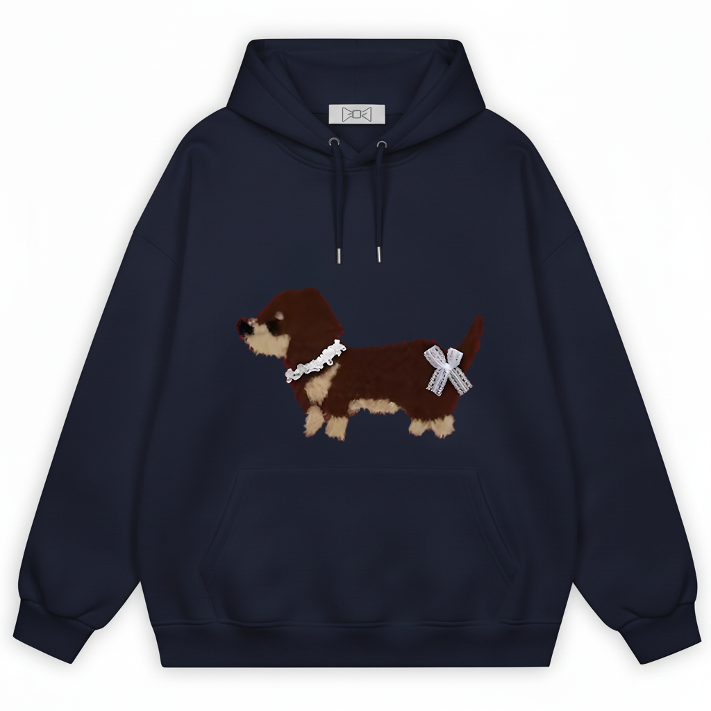 Bow Tie Dachshund Hoodie H1043