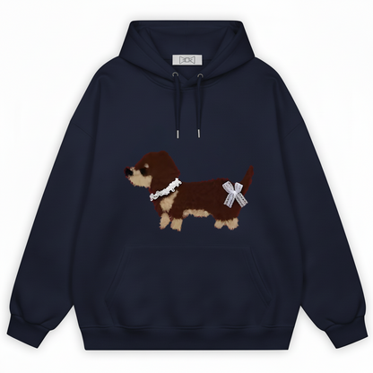 Bow Tie Dachshund Hoodie H1043