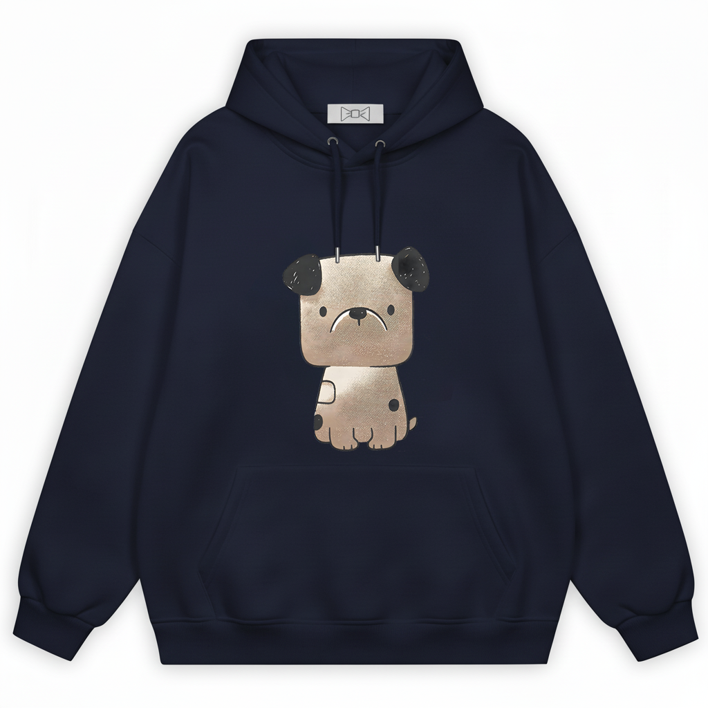 Minimalist Puppy Dog Graphic Hoodie H1032