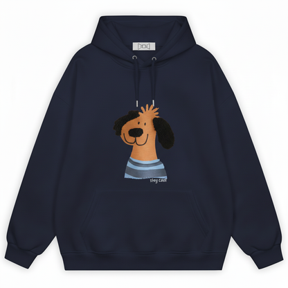 Striped Shirt Puppy Hoodie H1033