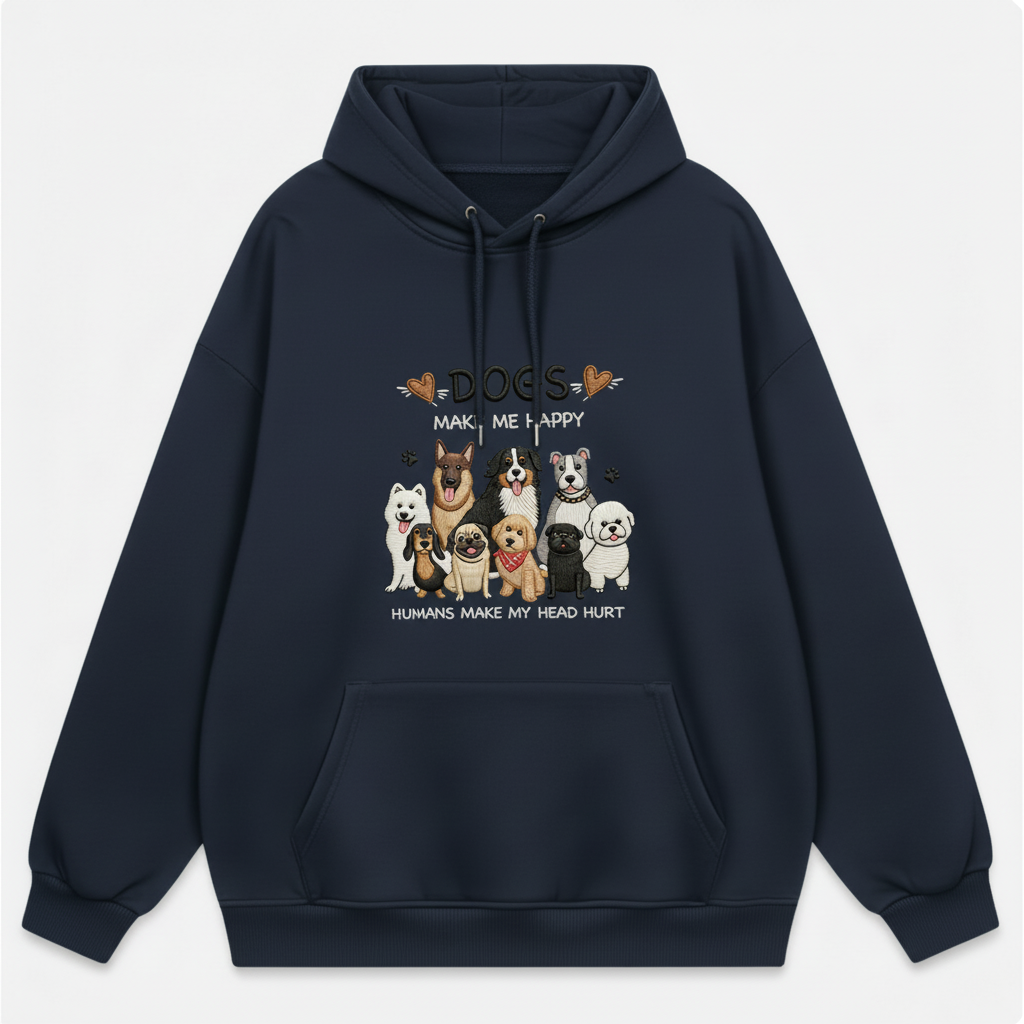 Dogs Make Me Happy Hoodie H2001