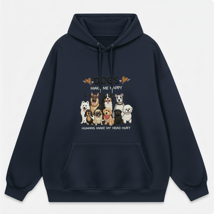 Dogs Make Me Happy Hoodie H2001