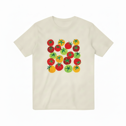 Cream Colorful Tomatoes Tee