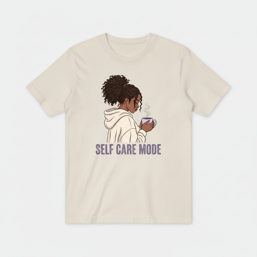 Cream Self Care Mode Tee