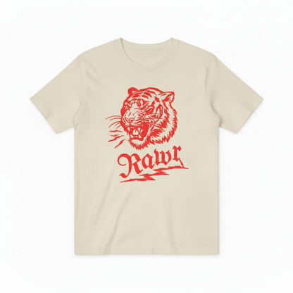 Cream Tiger Rawr Tee