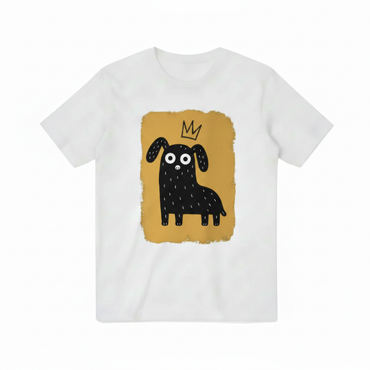 Crown Rabbit on Mustard Background Tee