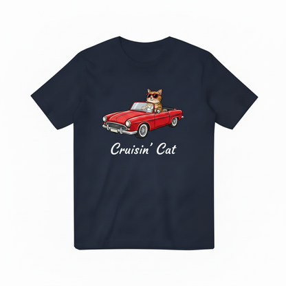 深蓝色Cruisin' Cat T恤