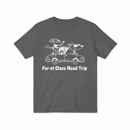 Dark Gray Fur-st Class Road Trip T-shirt