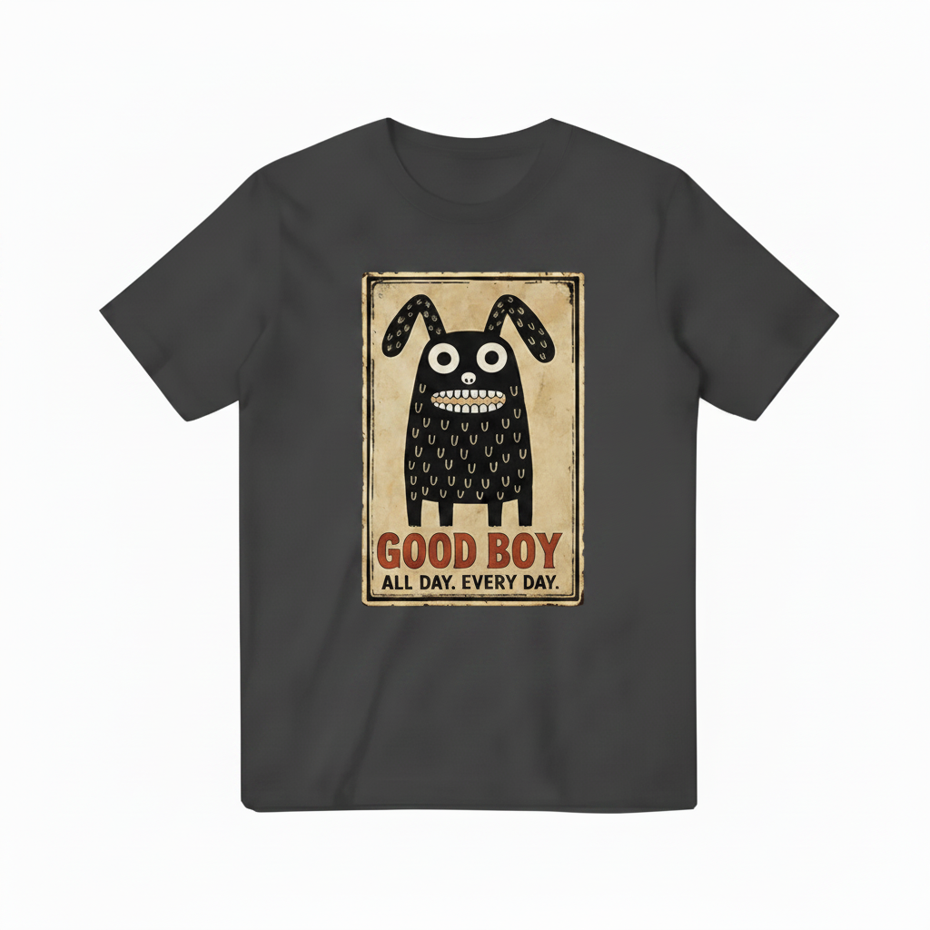 Dark Gray Good Boy Tee