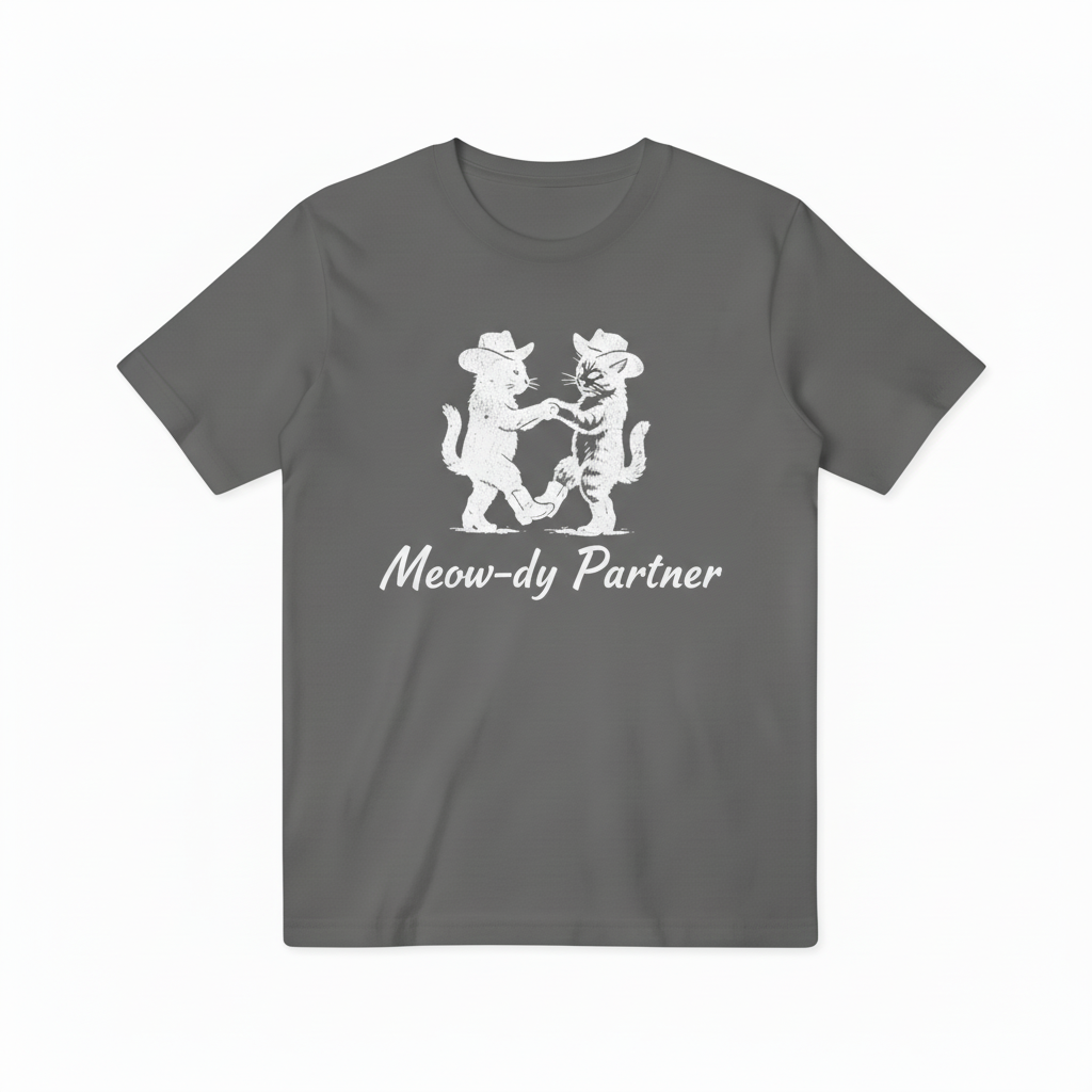 Dark Gray Meow-dy Partner T-shirt