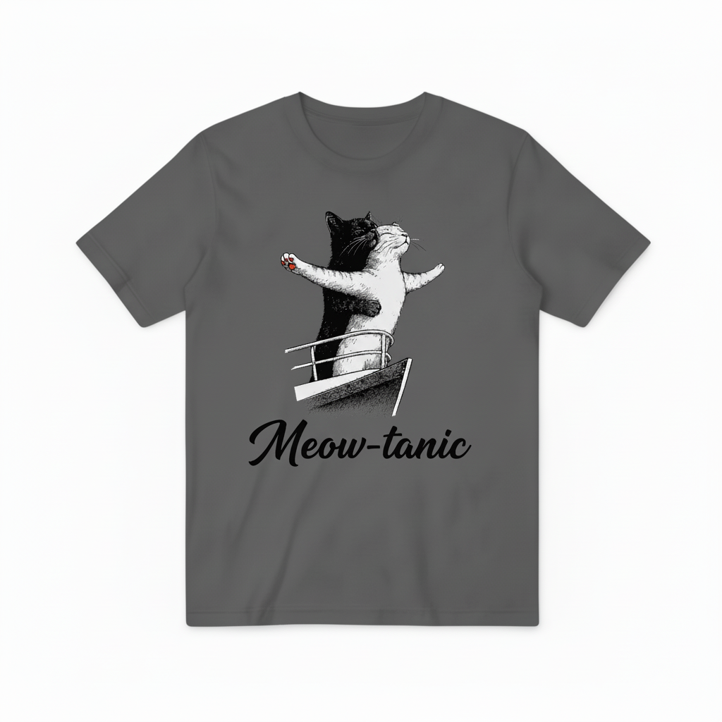 Dark Gray Meow-tanic T-shirt
