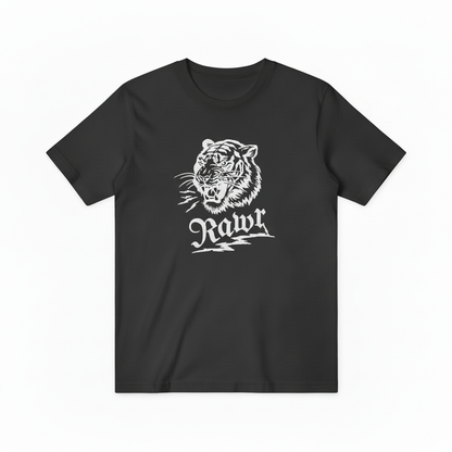 Dark Gray Tee White Tiger Aligned
