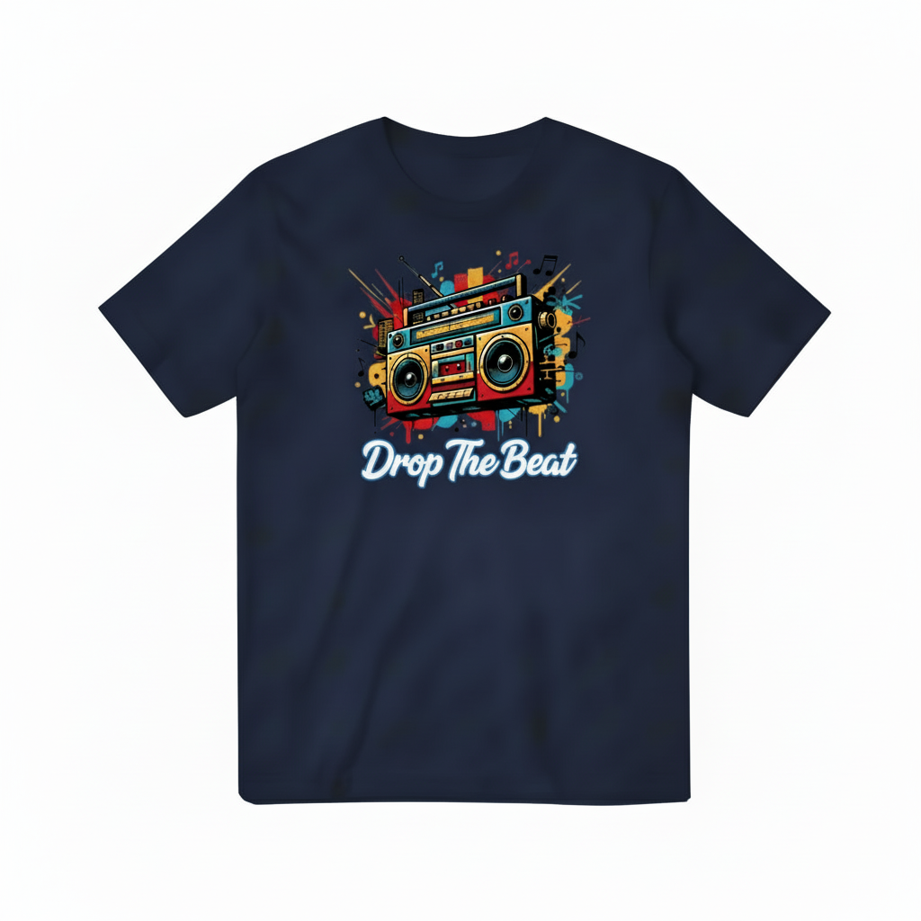 Drop The Beat Navy Blue T-shirt