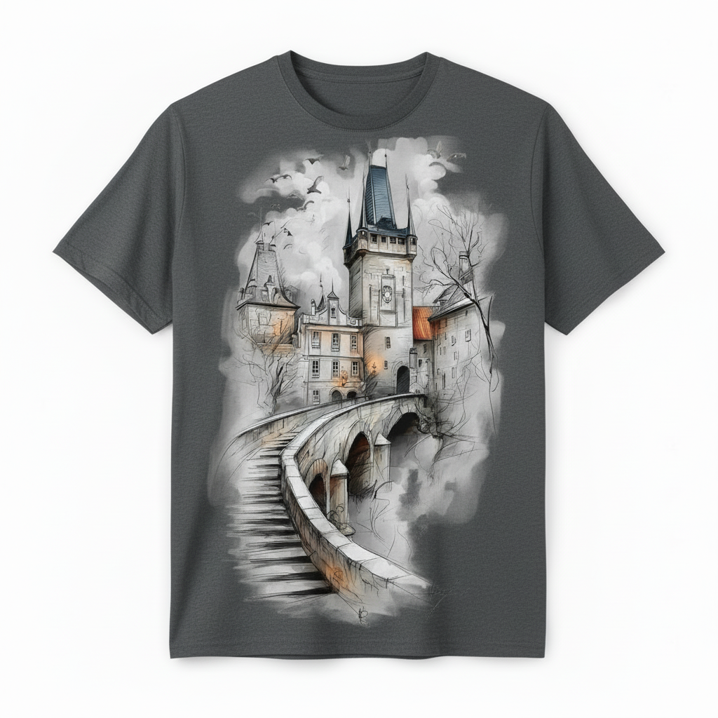 European Castle Bridge Design - Dark Gray