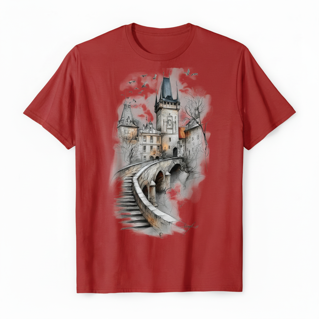 European Castle Bridge Design - Red