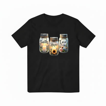 Faith Hope Love Black T-Shirt