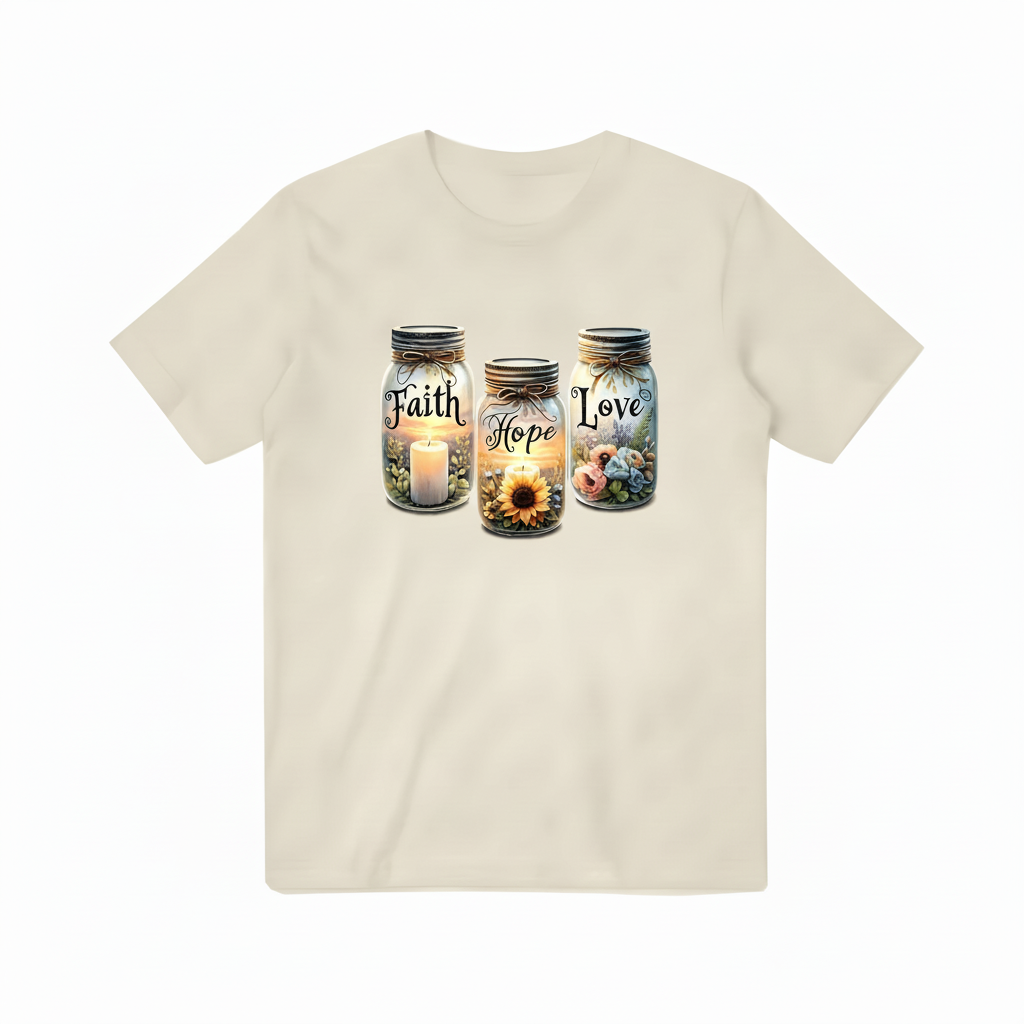 Faith Hope Love Cream Beige T-Shirt