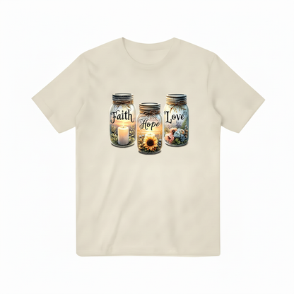 Faith Hope Love Cream Beige T-Shirt