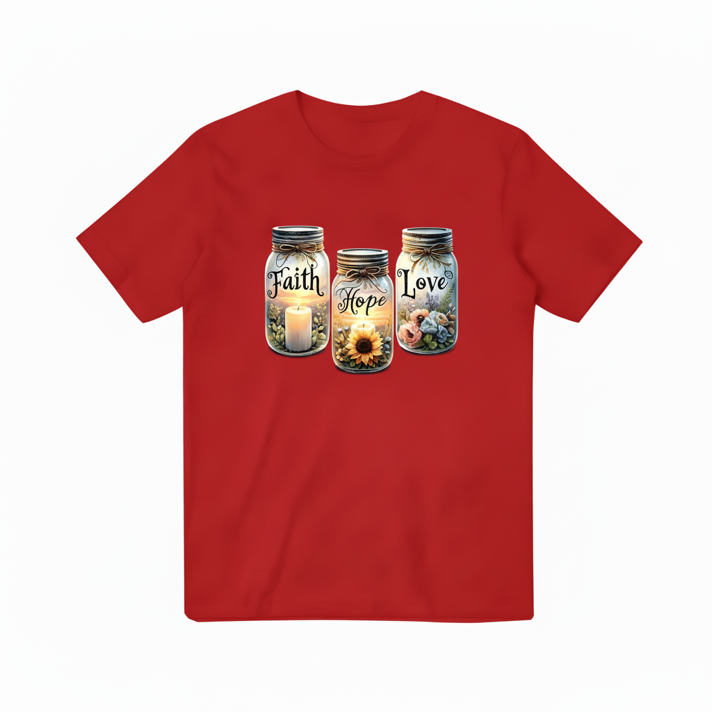 Faith Hope Love Red T-Shirt