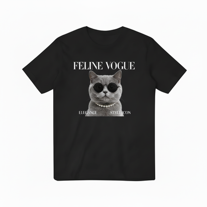 黑色FELINE VOGUE T恤