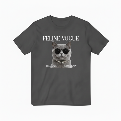 深灰色FELINE VOGUE T恤