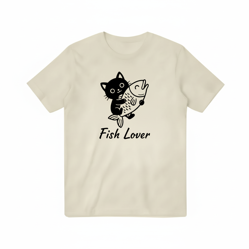 Fish Lover Beige T-shirt