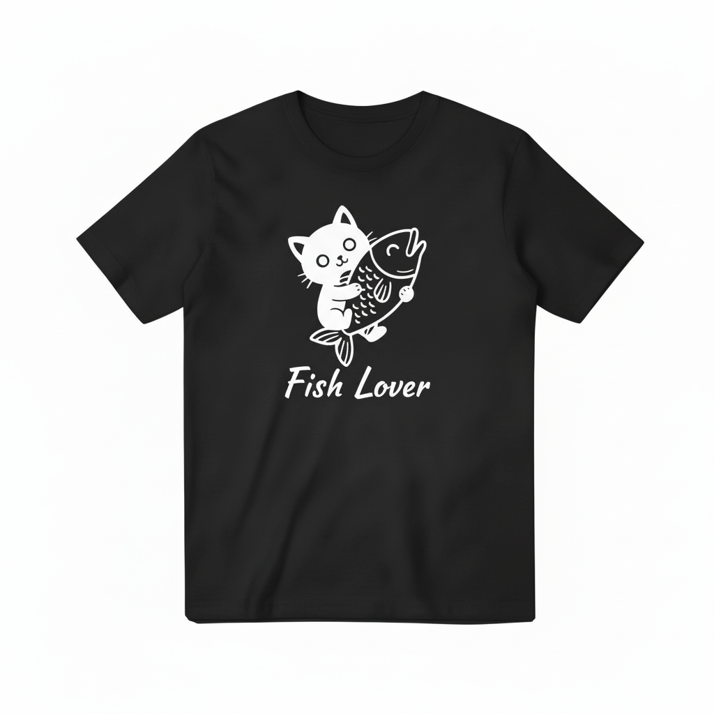 Fish Lover Black T-shirt