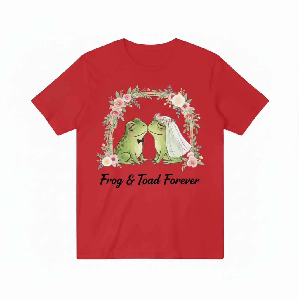 Frog & Toad Forever 红色T恤