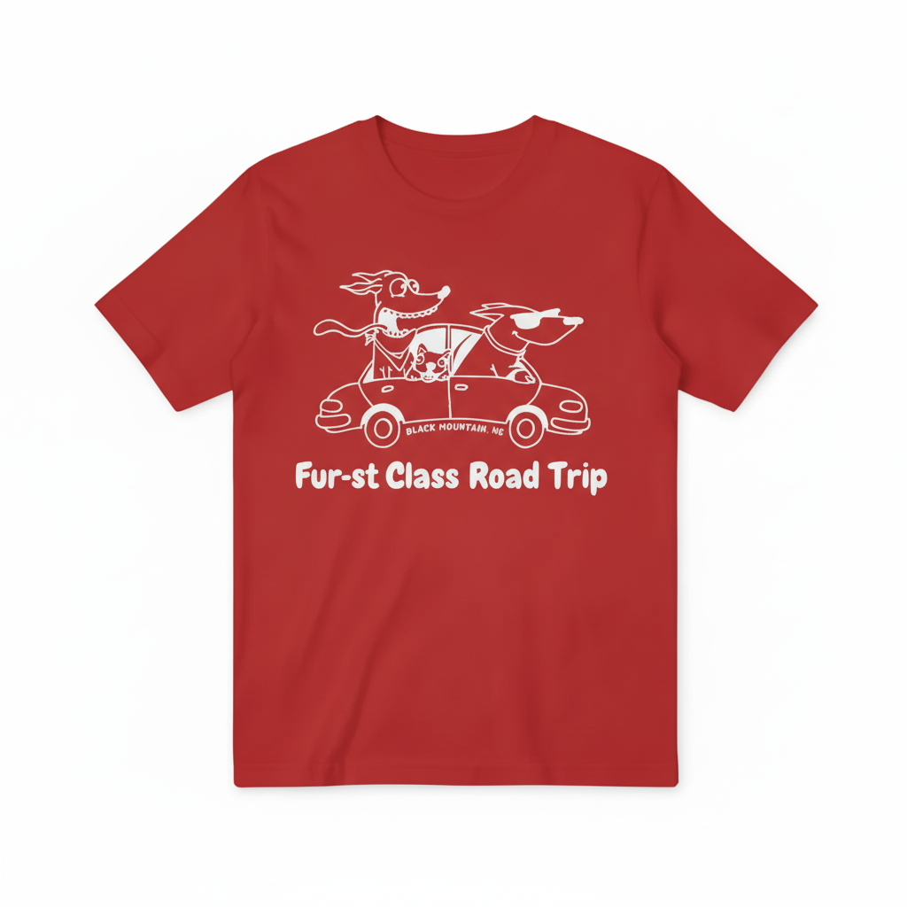 Fur-st Class Road Trip Red T-shirt