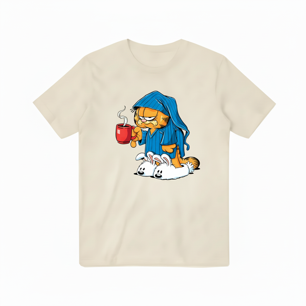 Garfield Coffee Cream Beige T-Shirt