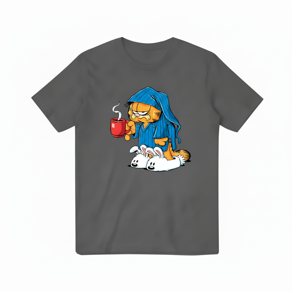 Garfield Coffee Dark Gray T-Shirt