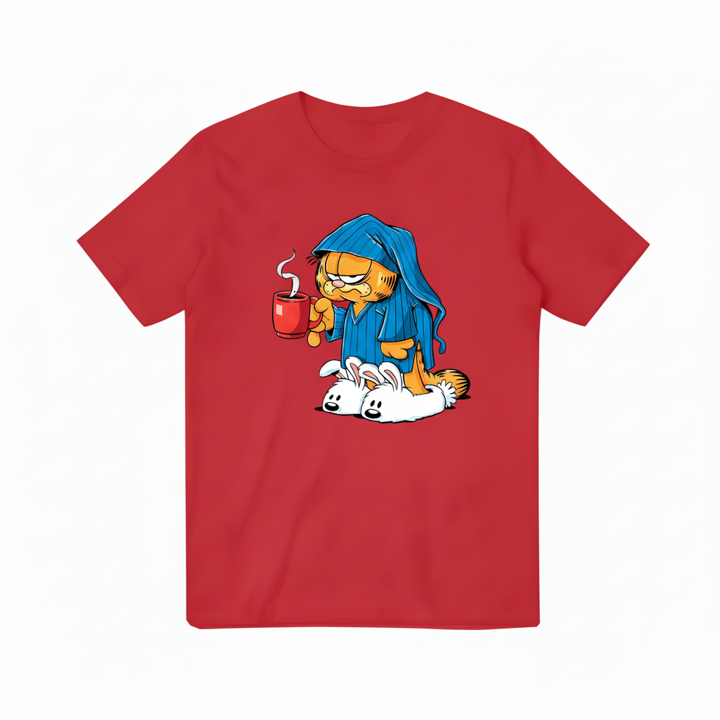 Garfield Coffee Red T-Shirt