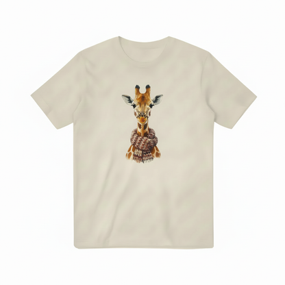 Giraffe with Scarf Beige T-shirt