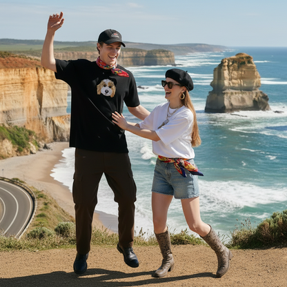 Great Ocean Road playful pose