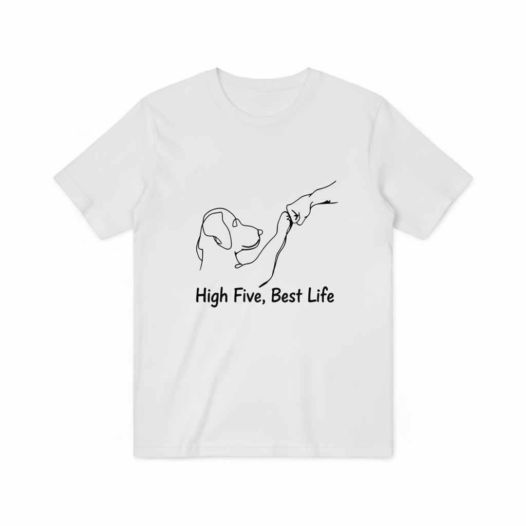 High Five Best Life T恤纯白底电商图