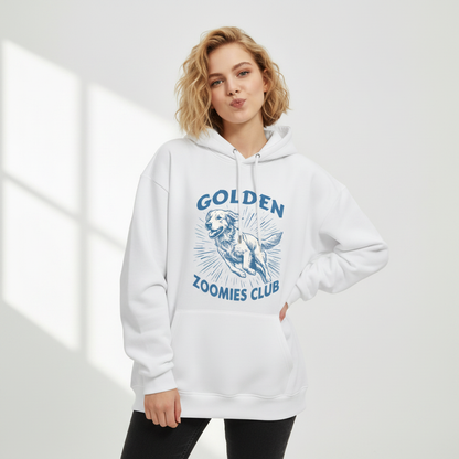 Golden Zoomies Club Retro Golden Retriever Graphic Hoodie H1139
