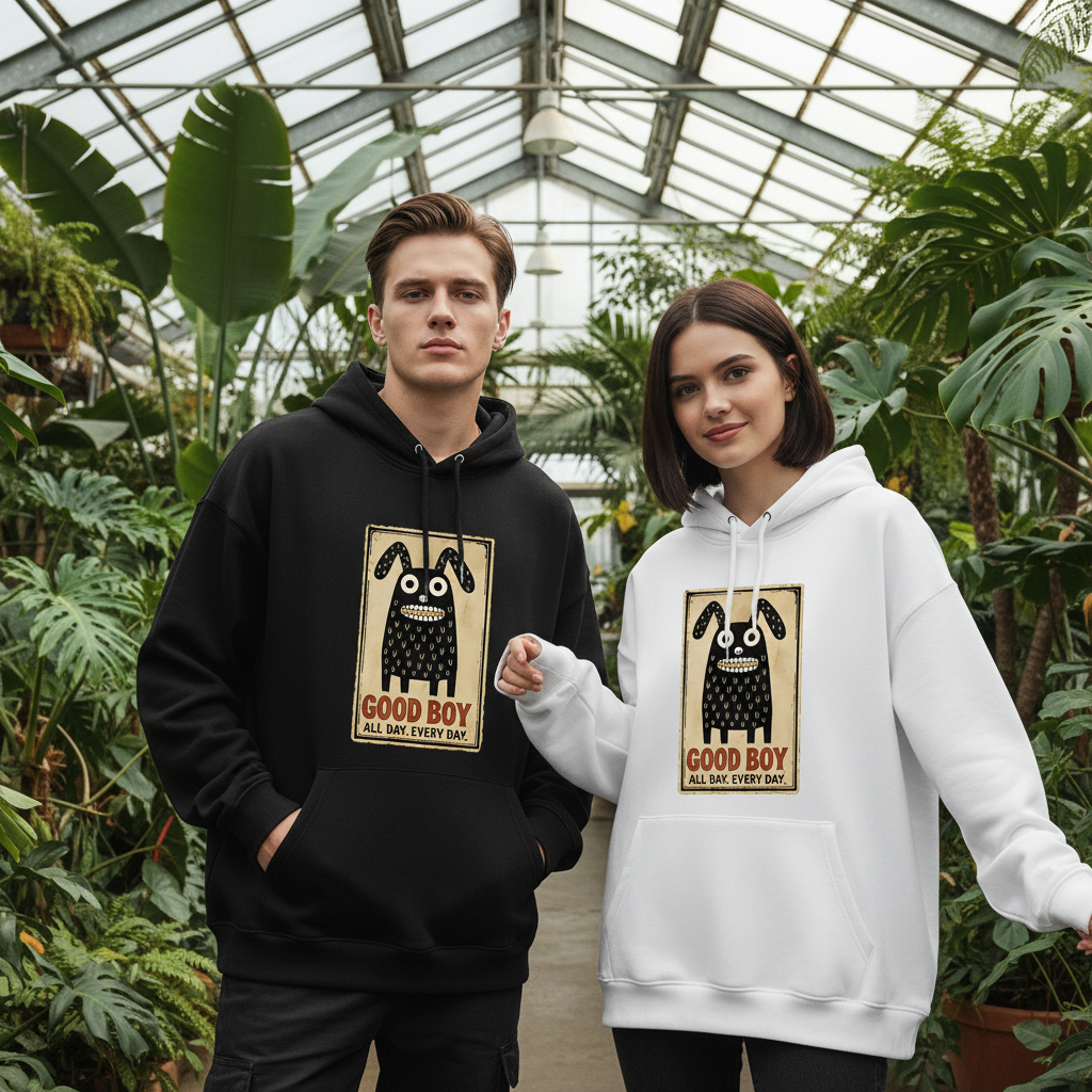 "Good Boy Every Day" Funny Monster Dog Graphic Hoodie H1123