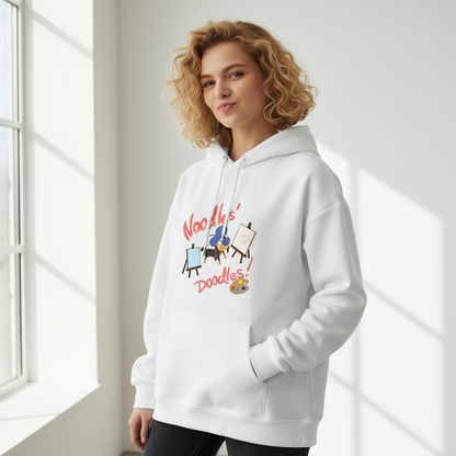 "Noodles' Doodles" Cute Artist Dachshund Graphic Hoodie H1142